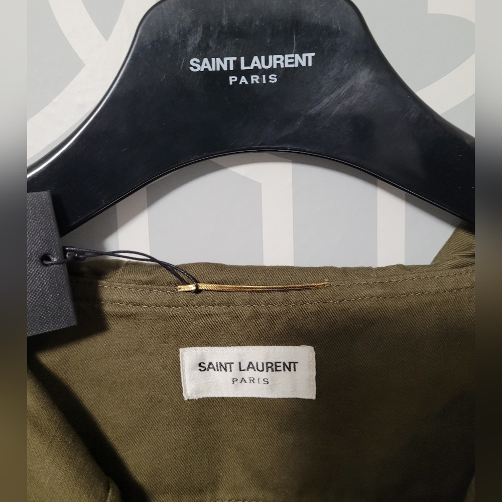 Saint laurent runway army military green hoody dress - Picture 10 of 12